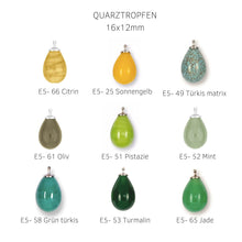 Lade das Bild in den Galerie-Viewer, H. HEINZENDORFF Einhänger Quarztropfen E5, 16mm