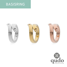 Lade das Bild in den Galerie-Viewer, QUDO Basisring Famosa DUE Silber, Gelbgold oder Roségold