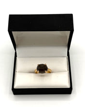 Lade das Bild in den Galerie-Viewer, CHILANGO Ring Frosty dunkelgrauer, facettierter Mondstein RoséGold Gr. 56