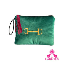 Lade das Bild in den Galerie-Viewer, CARLITOS Clutch big Stella dunkelgrün