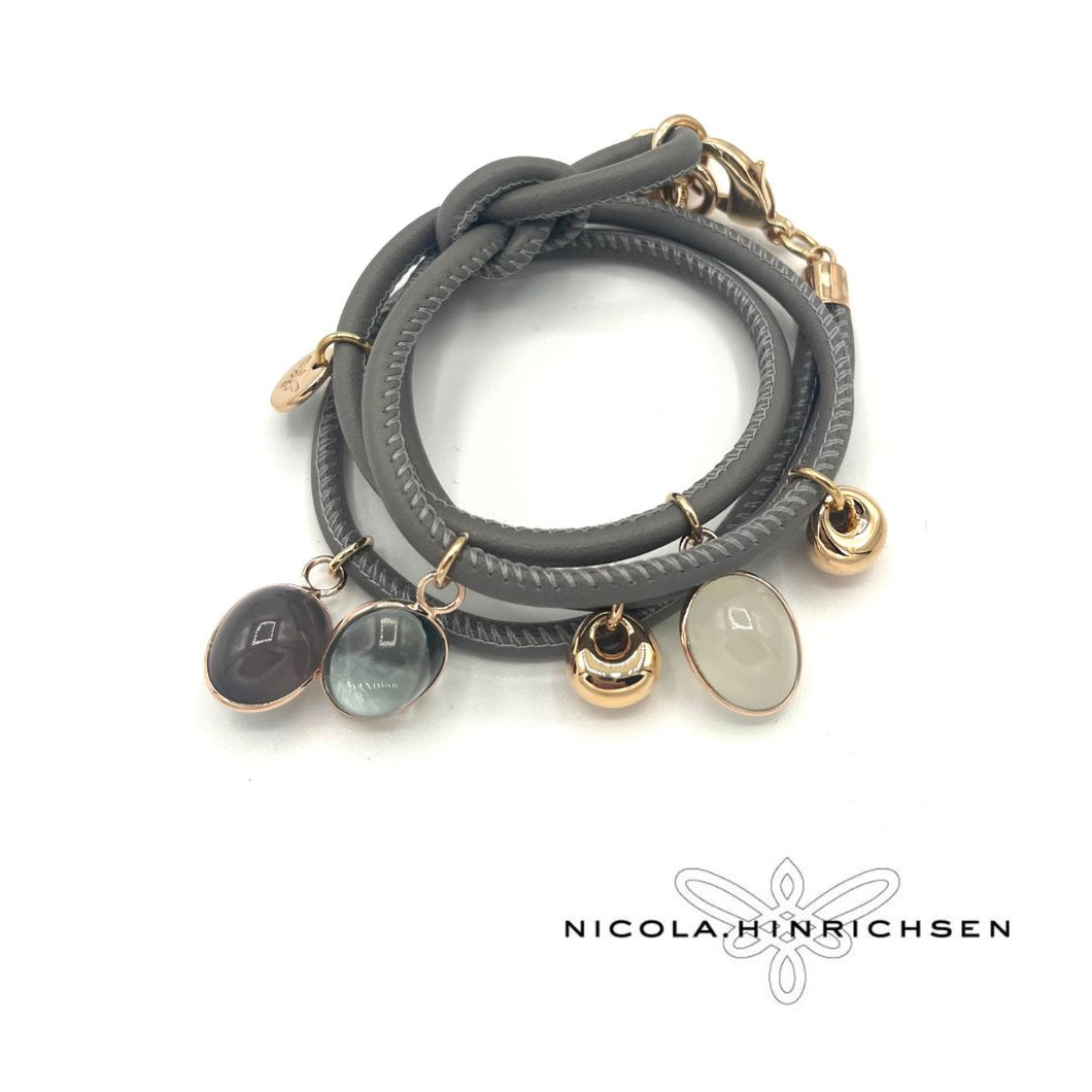 NICOLA HINRICHSEN Armband LULA DROP grau