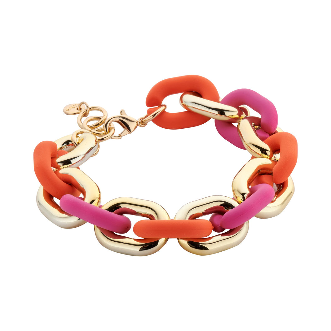 Gliederarmband Funny orange/pink