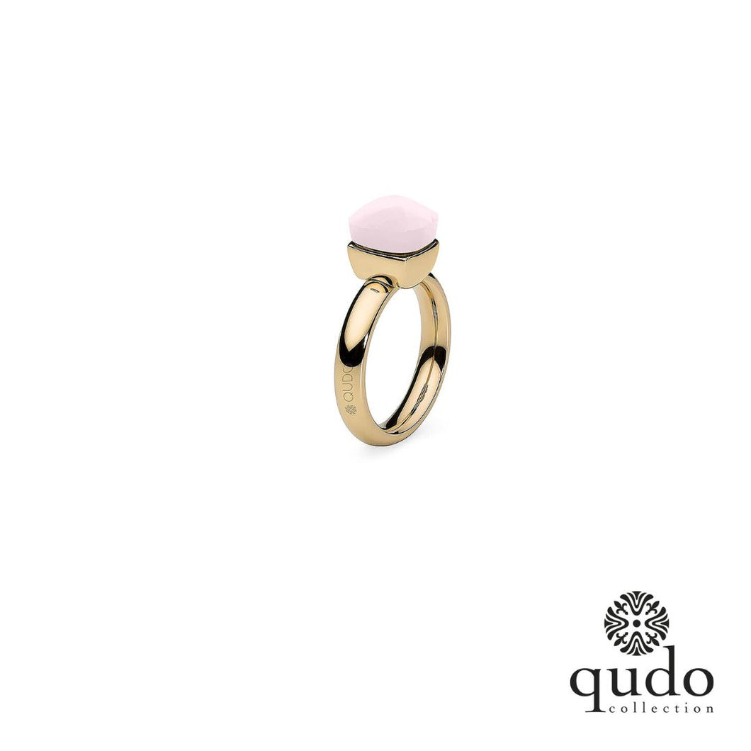 QUDO SALE Firenze Ring Gold/ rosequartz opal Gr. 50