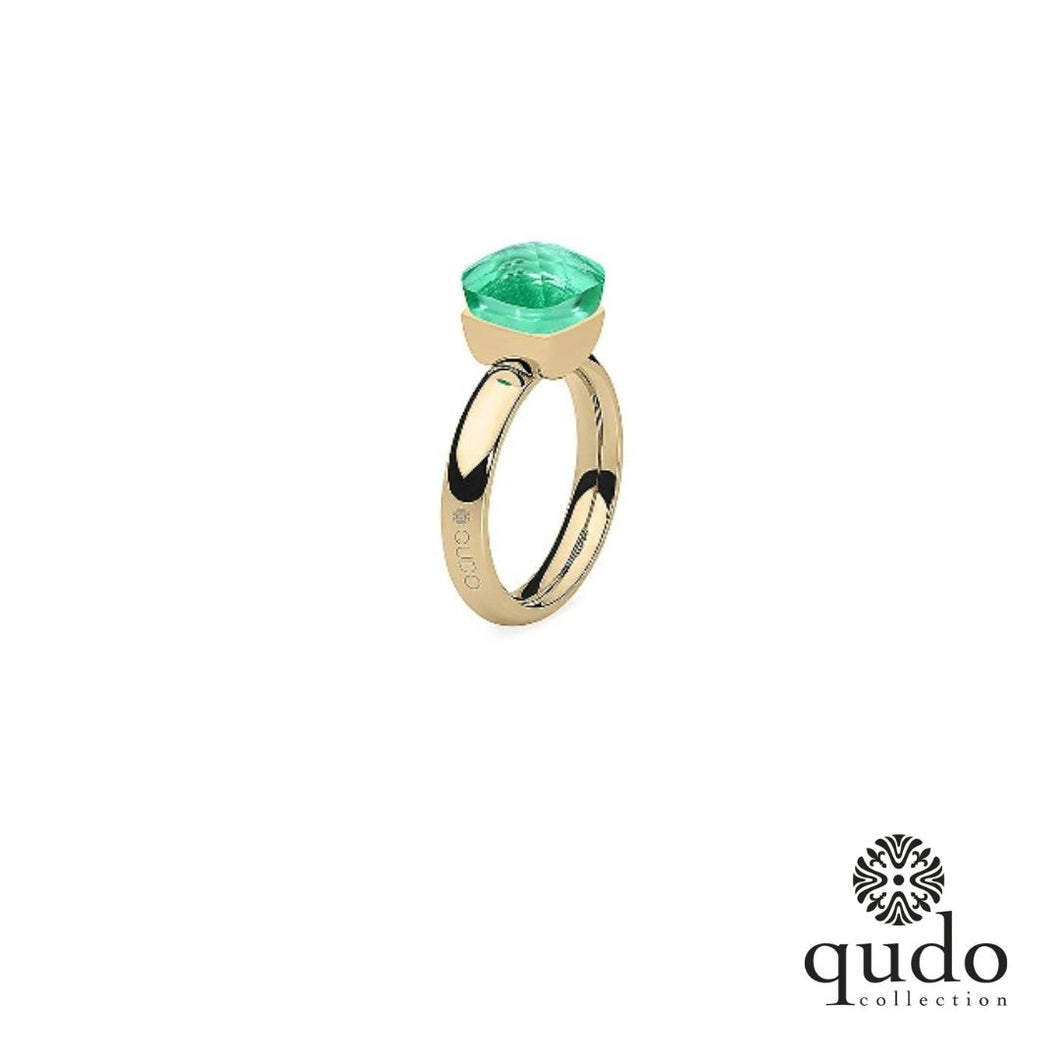 QUDO SALE Firenze Gold/ peridot Gr. 58