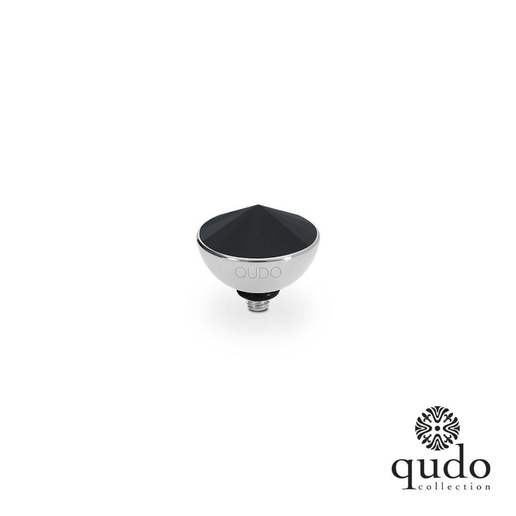 QUDO SALE Aufsatz Bottone 11,5 mm Silber/ Jet