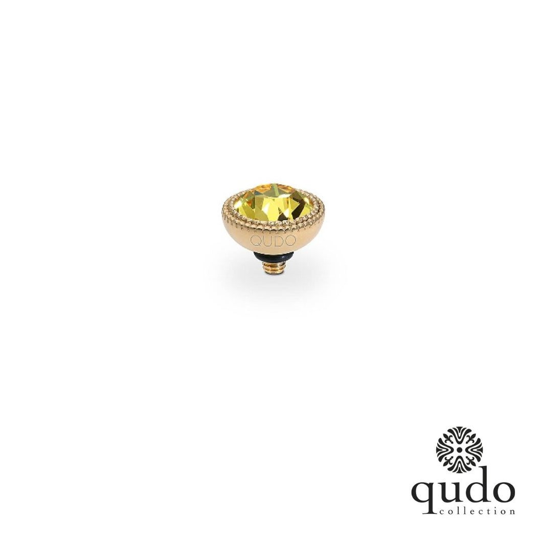 QUDO SALE Aufsatz Fabero 8mm Gold/Light Topaz