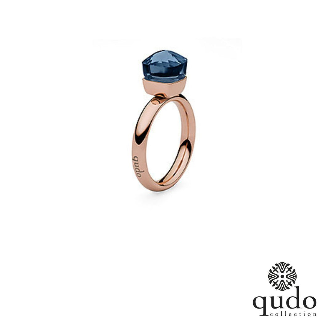 QUDO SALE Firenze small rosegold/ dark blue Gr. 50