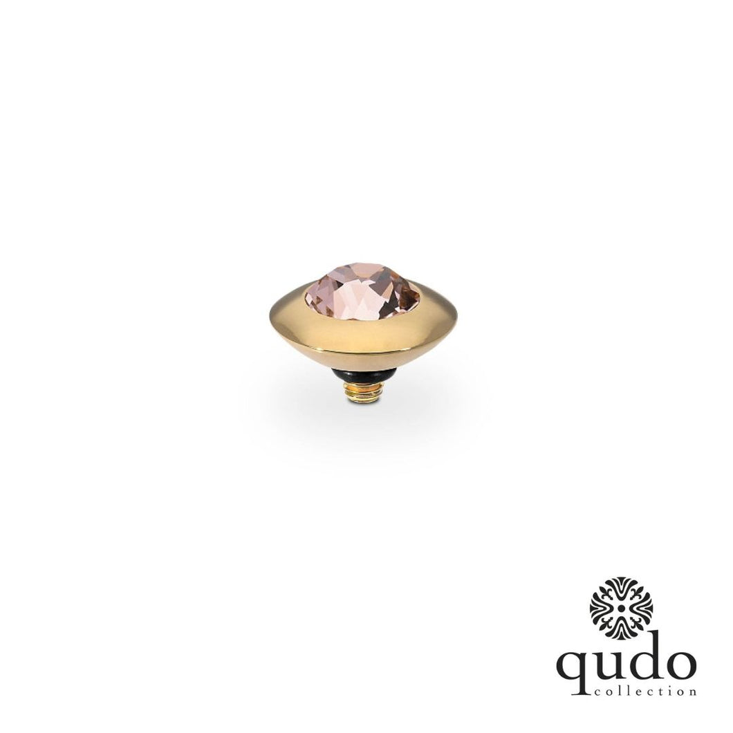 QUDO SALE Aufsatz Tondo 9 mm Gold/ Vintage Rose