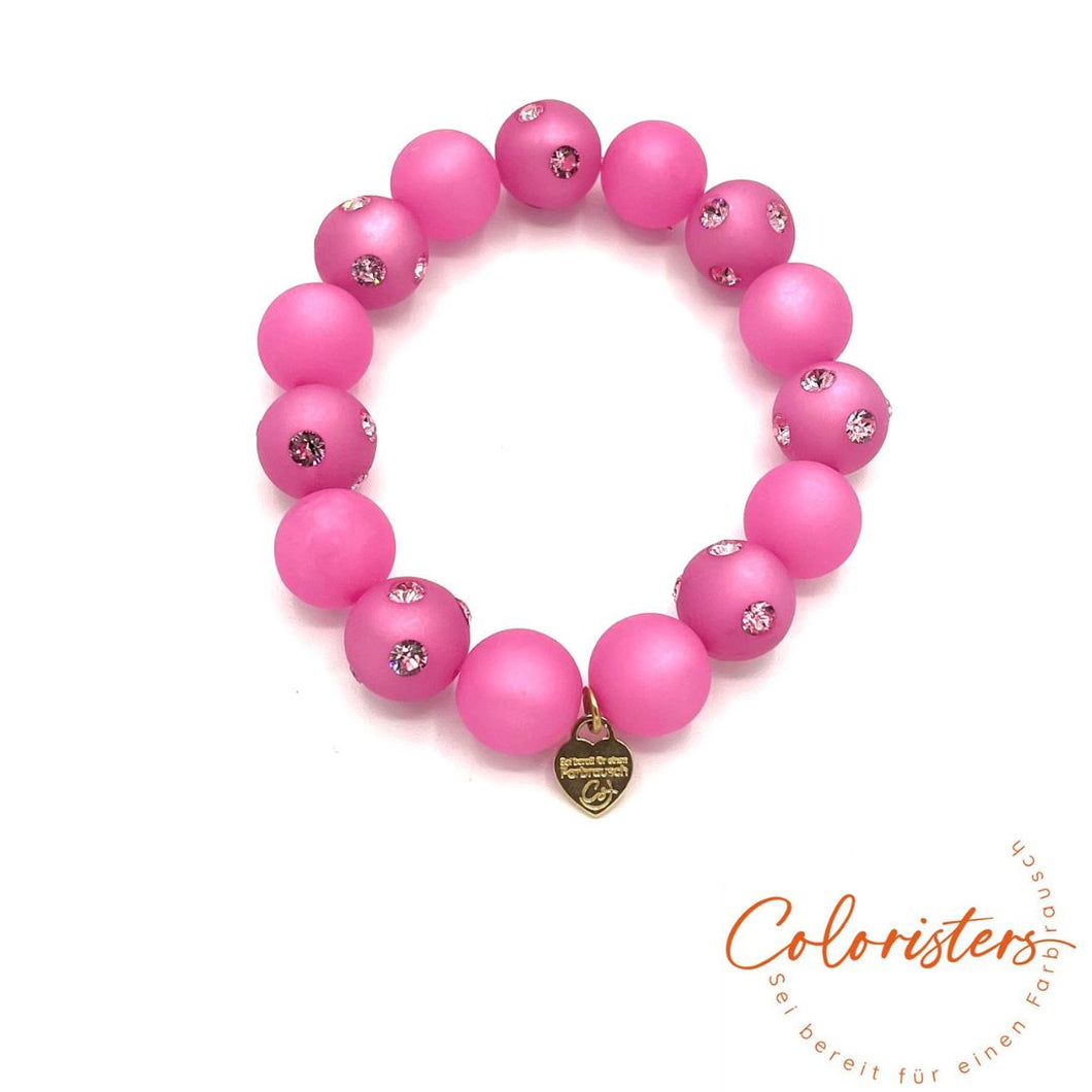 COLORISTERS Perlenarmband Classico Como pink