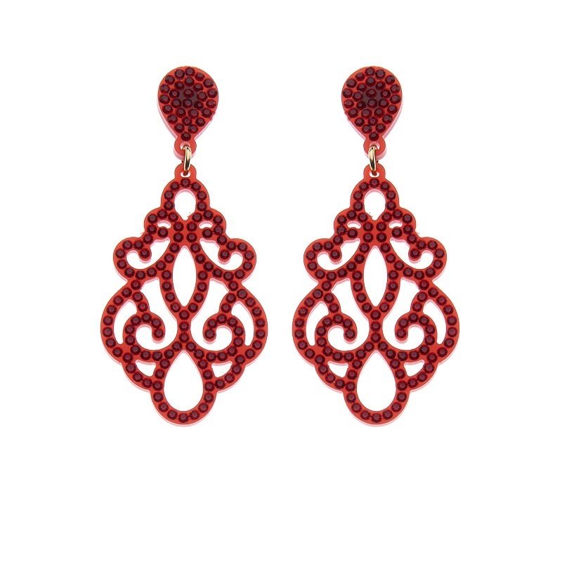 Ohrstecker Fayence rot