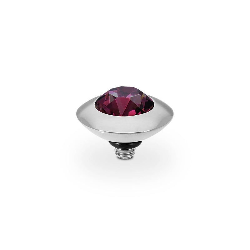 QUDO SALE Aufsatz Tondo 13 mm Silber/Amethyst