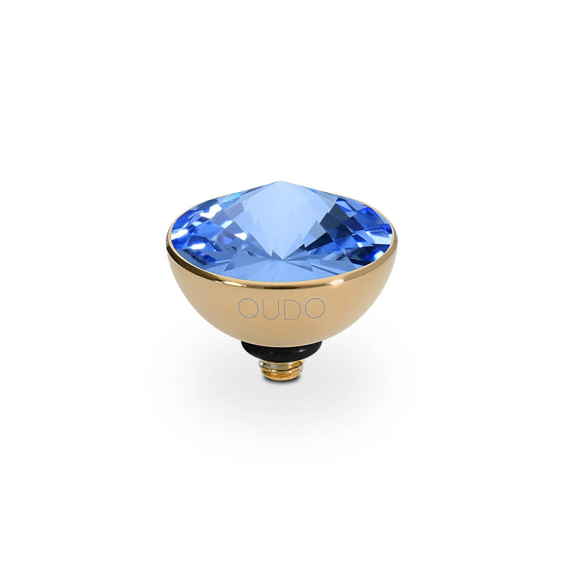 QUDO SALE Aufsatz Bottone 11,5mm Gold, Light Sapphire
