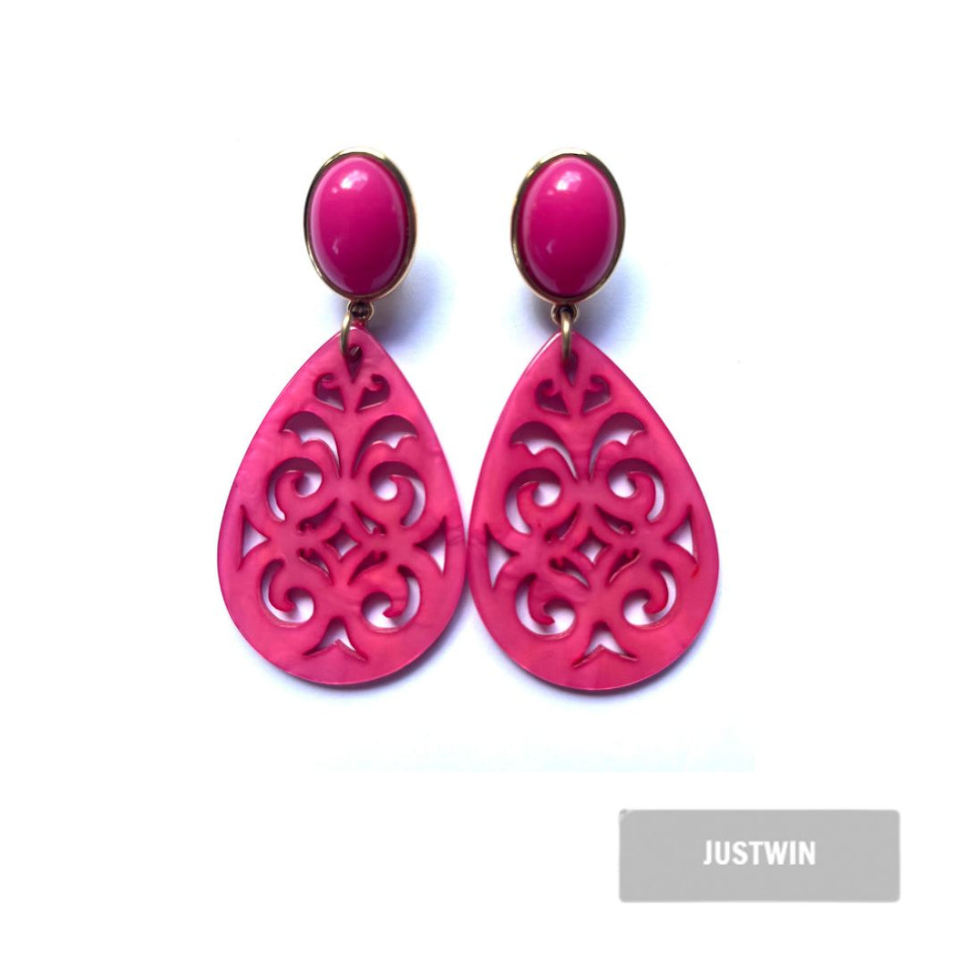 JUSTWIN Laser Cut Tropfen pink