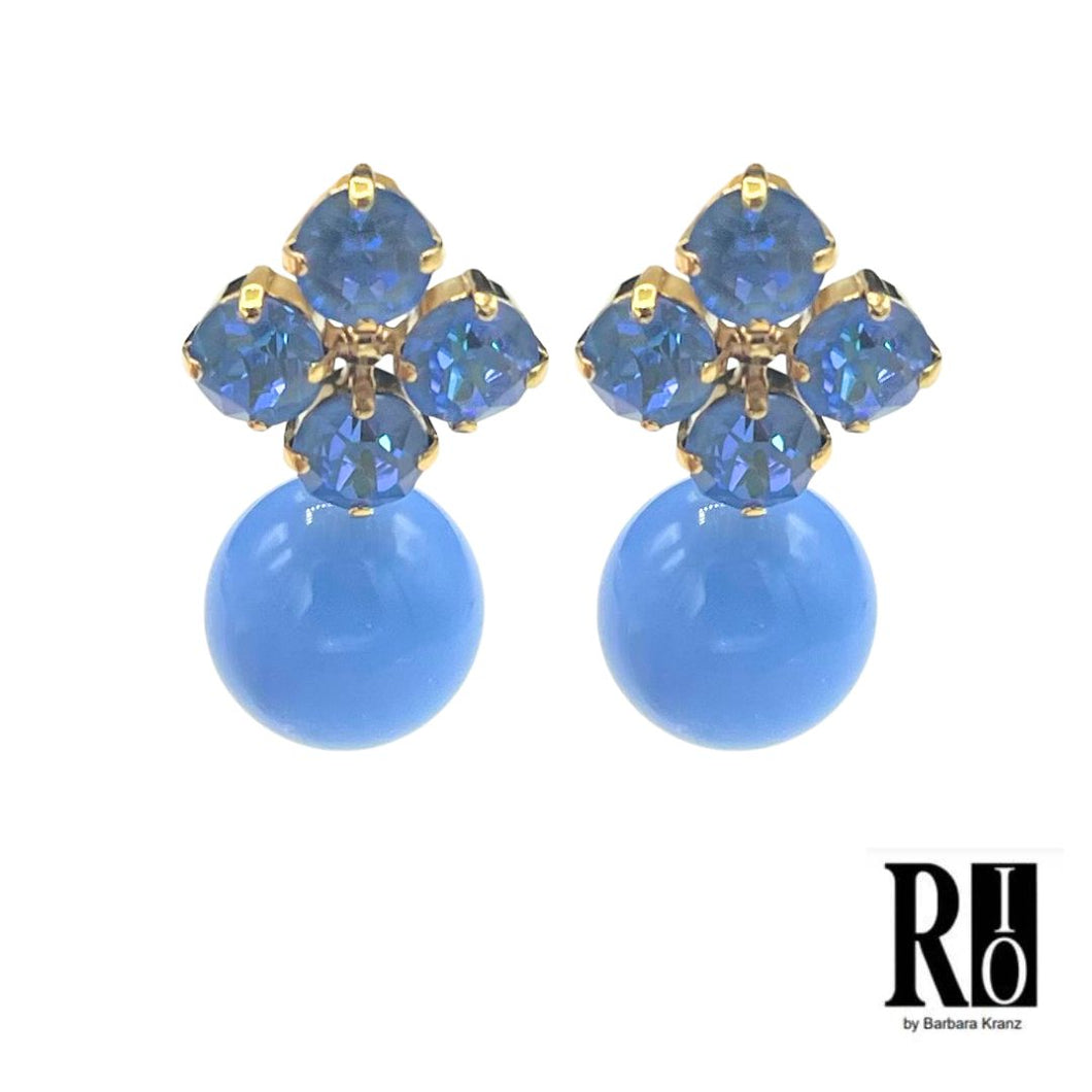 RIO Kugelohrringe bleu
