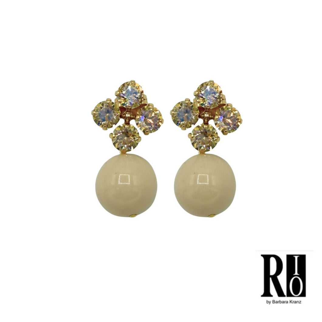 RIO Kugelohrringe crema