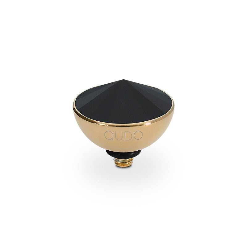 QUDO SALE Aufsatz Bottone 11,5mm Gold, Jet