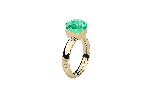 QUDO SALE Firenze Gold/ smaragd Gr. 50