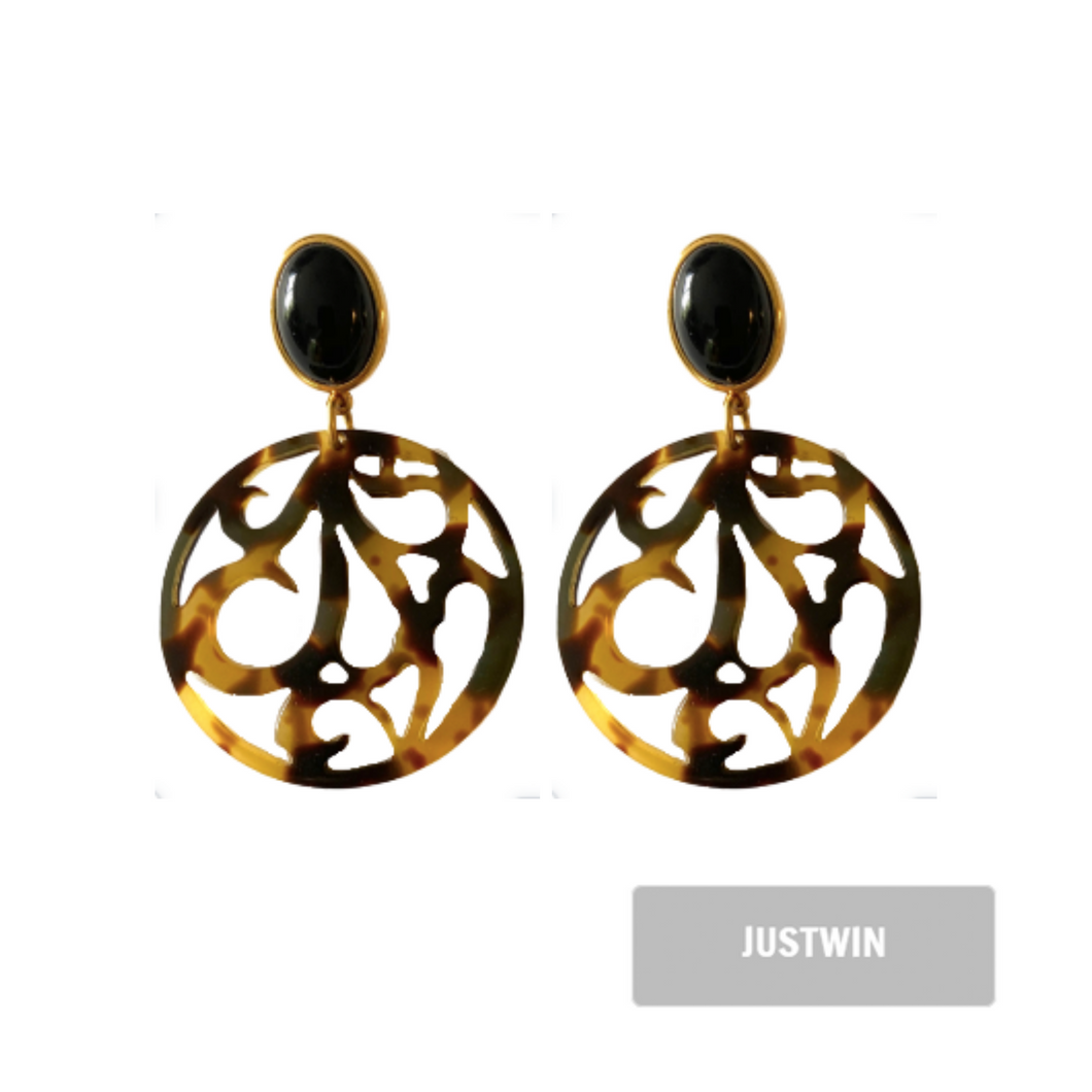 JUSTWIN Laser Cut Rund Schildpattoptik