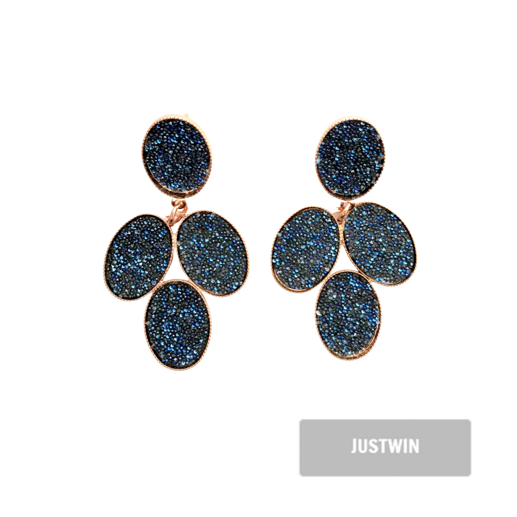 JUSTWIN  Cluster Oval Dunkelblau