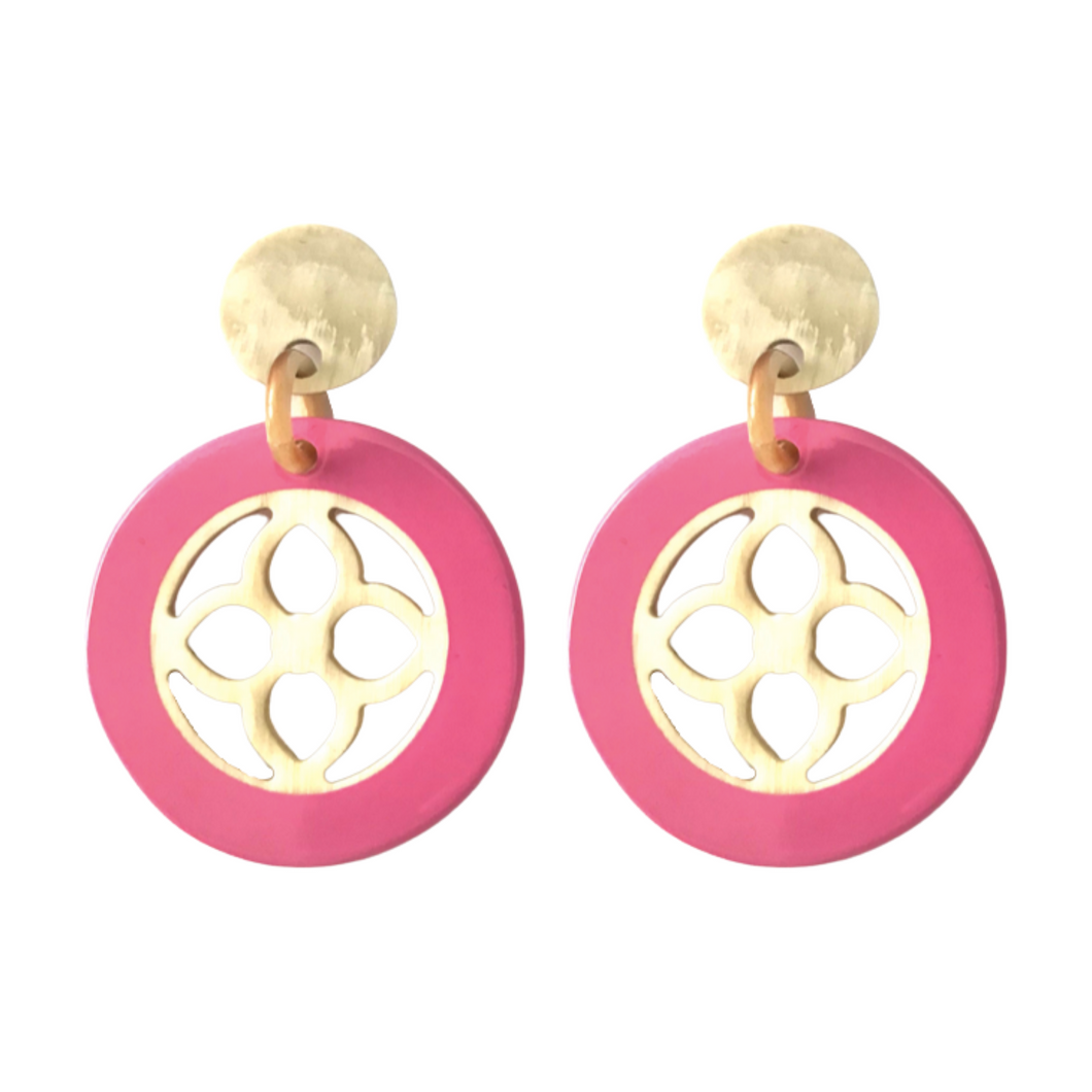 Hornohrringe  HOL-ER 04 Pink