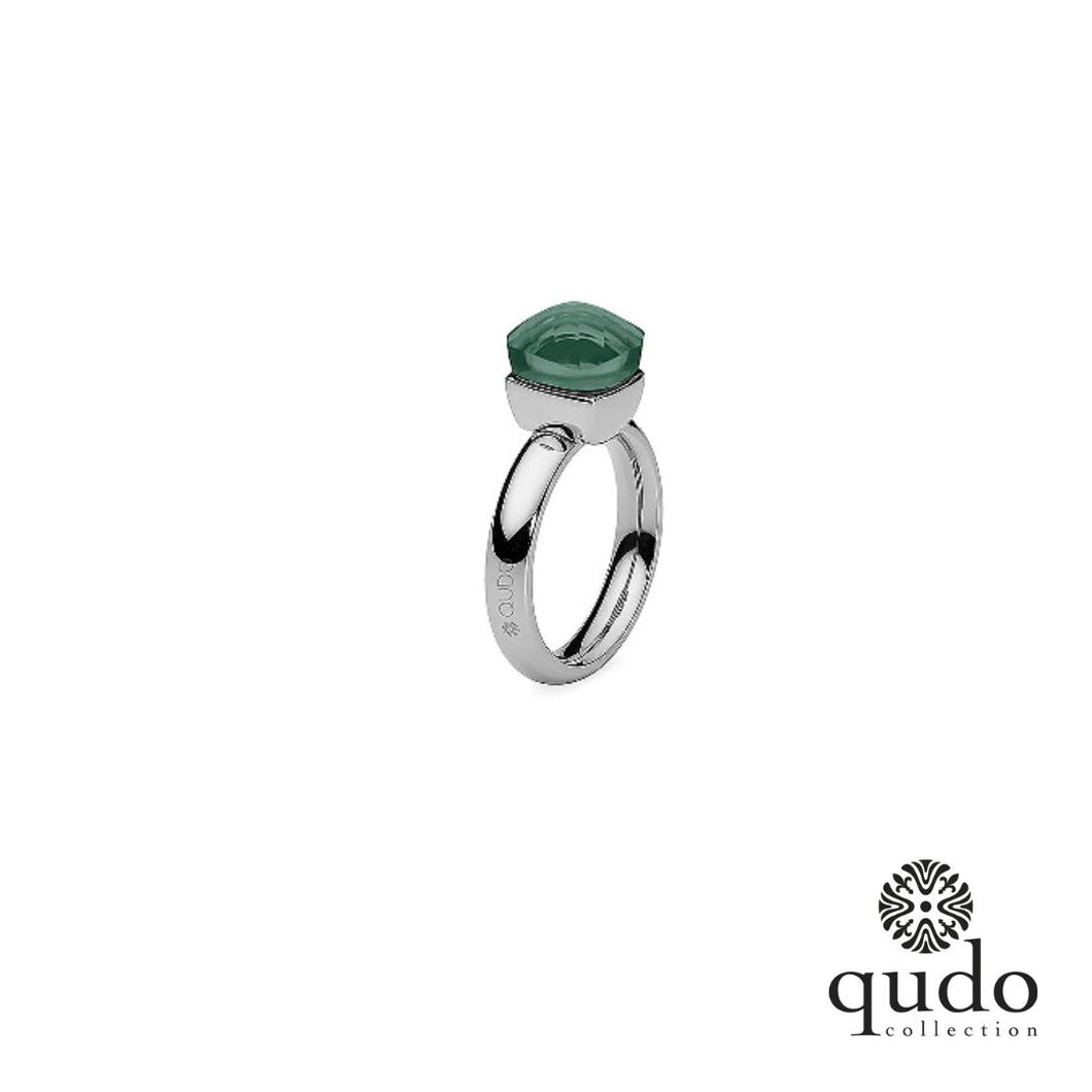 QUDO SALE Firenze Silber/ Emerald Gr. 58