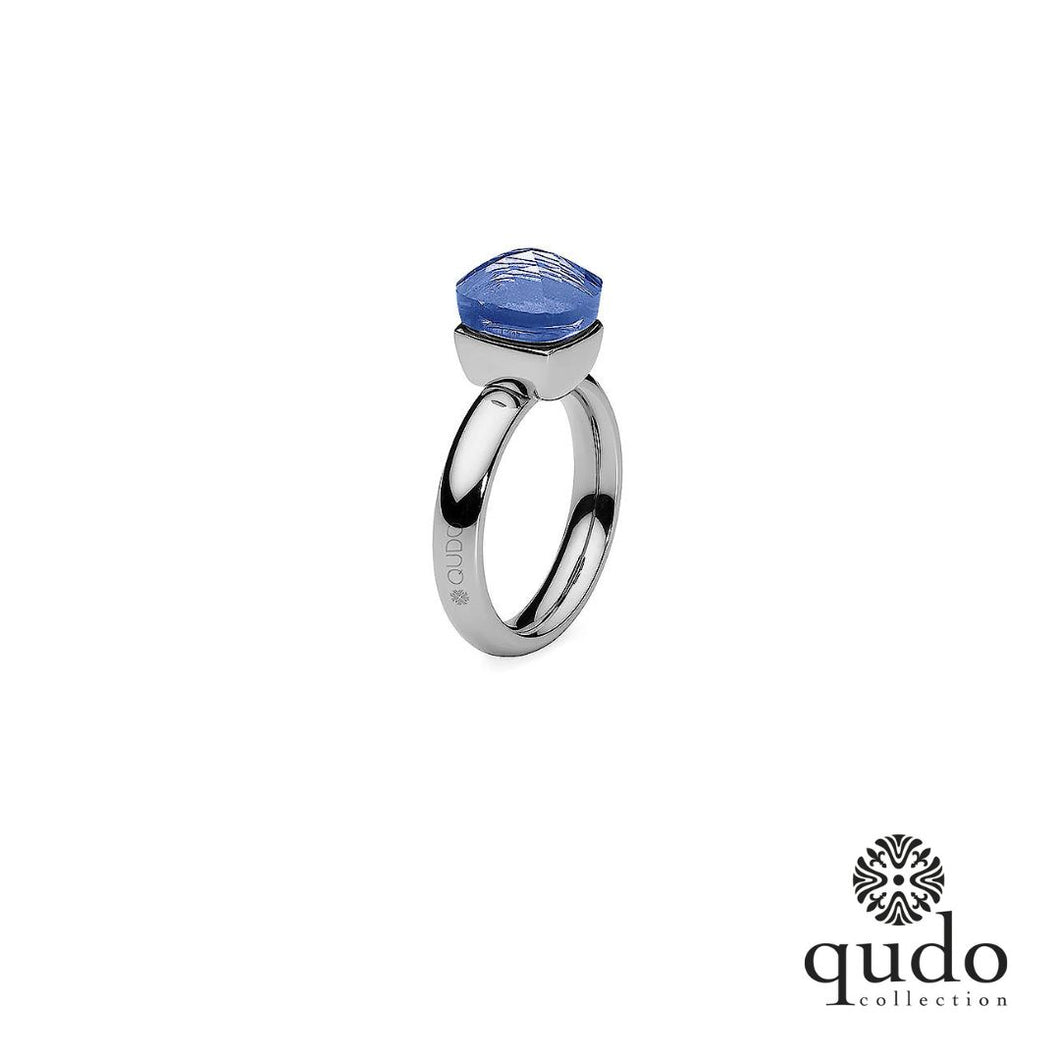 QUDO SALE Firenze Silber/ Light Sapphire Gr. 60