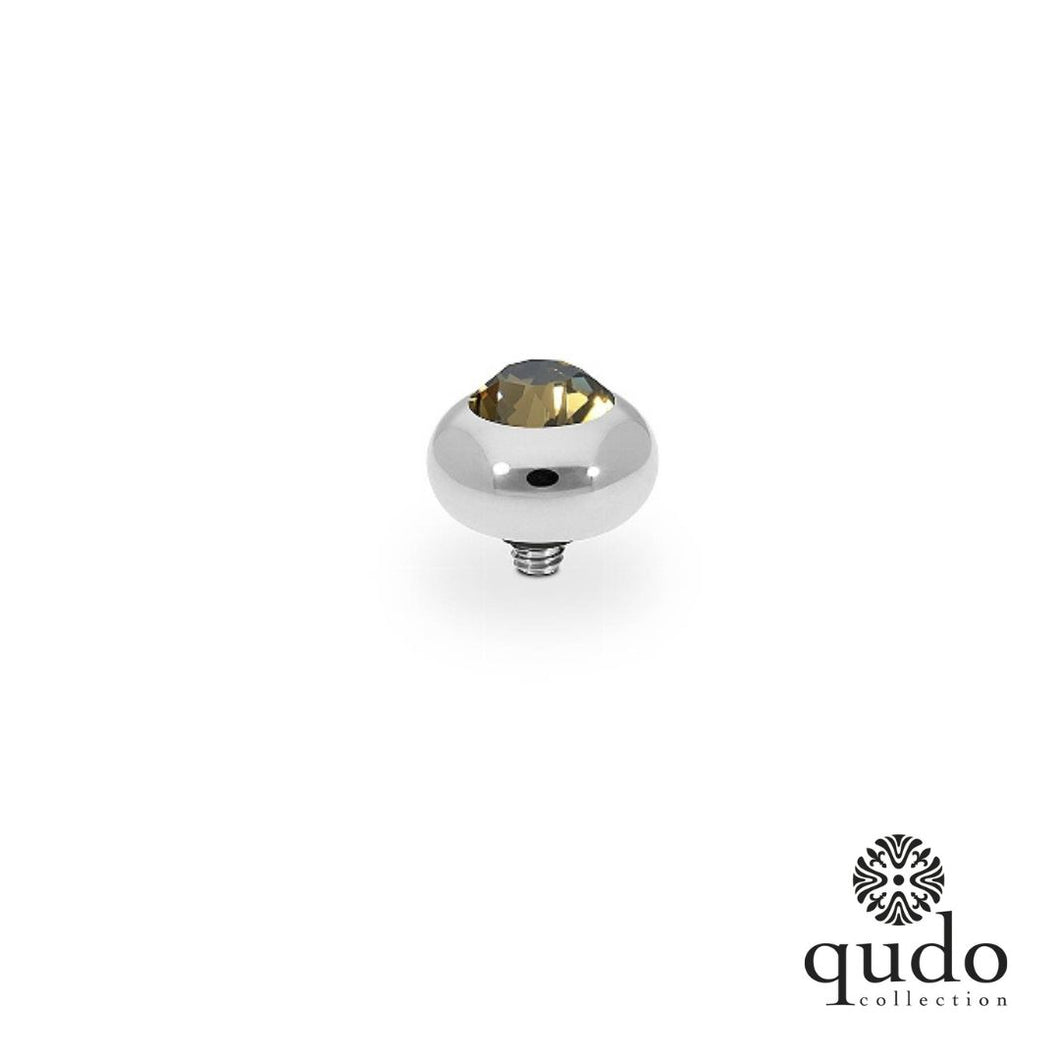 QUDO SALE Aufsatz Tondo 10 mm Silber - Smoky Quarz