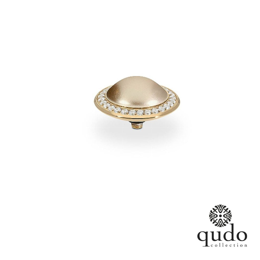 QUDO SALE Aufsatz Tondo Deluxe 16 mm Gold/ bronze pearl