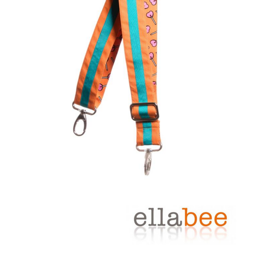 ELLABEE Trageriemen/Bagstrap/Schulterriemen Orange/Türkis