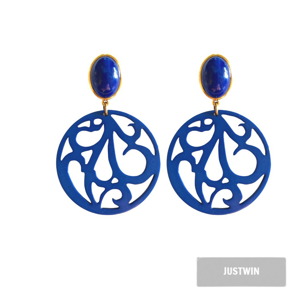 JUSTWIN Laser Cut Rund Royalblau