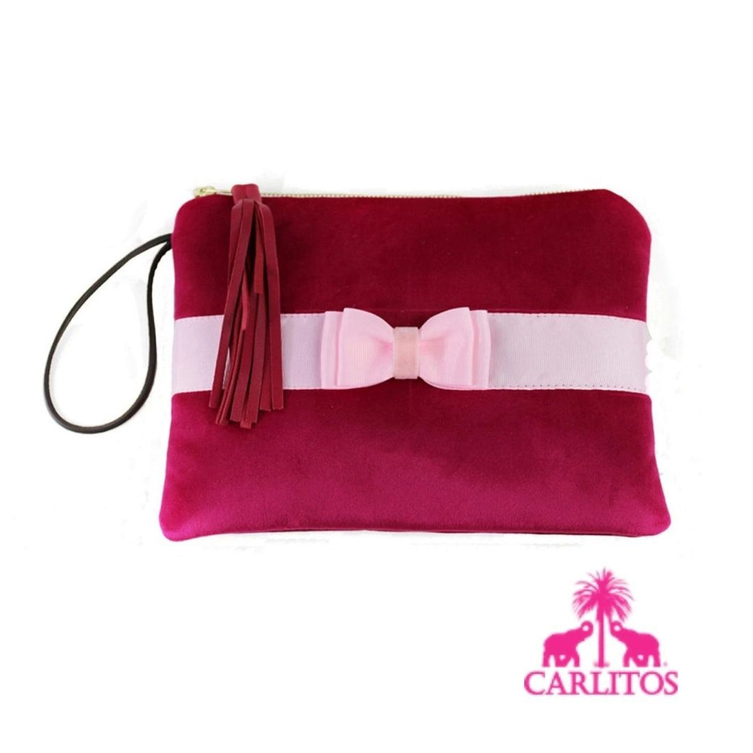 CARLITOS Clutch big Pink Ribbon